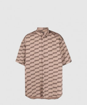 발렌시아가 로고 프린트 셔츠 톱