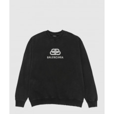 발렌시아가 로고 프린트 면 톱