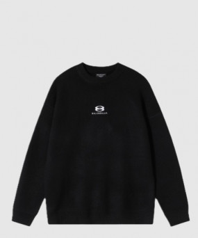 발렌시아가 로고 프린트 면 톱