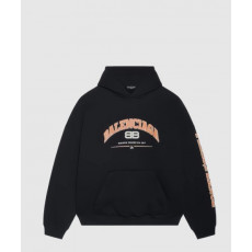 발렌시아가 로고프린트 코튼블랜드 저지 후드