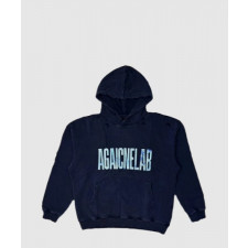 발렌시아가 로고 프린팅 코튼 후드