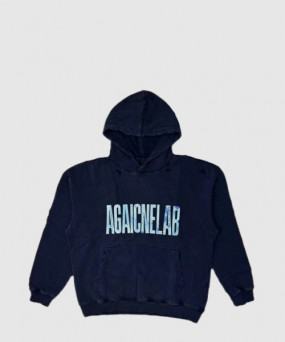 발렌시아가 로고 프린팅 코튼 후드