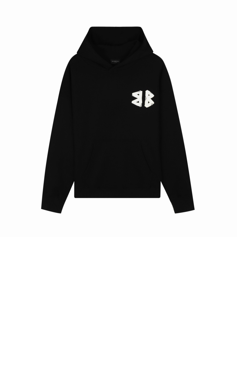 발렌시아가 로고 프린팅 코튼 후드