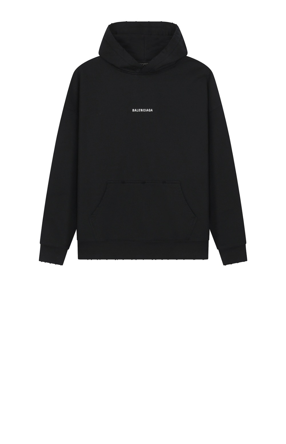 발렌시아가 로고 프린트 미디엄 핏 후드