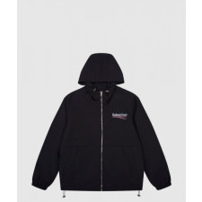 발렌시아가 프린트 코튼 저지 집업 후디