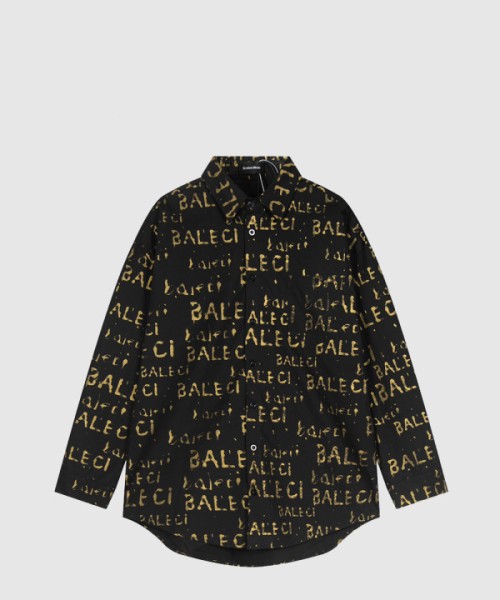 발렌시아가 로고 프린트 셔츠 톱