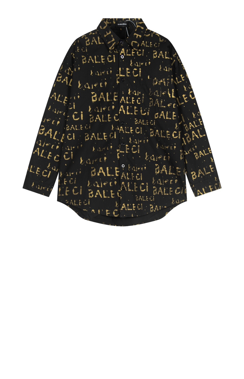 발렌시아가 로고 프린트 셔츠 톱