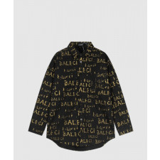 발렌시아가 로고 프린트 셔츠 톱