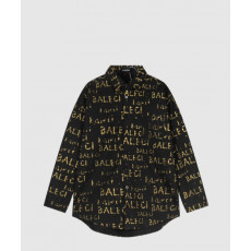 발렌시아가 로고 프린트 셔츠 톱