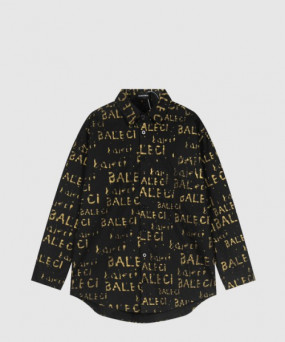 발렌시아가 로고 프린트 셔츠 톱