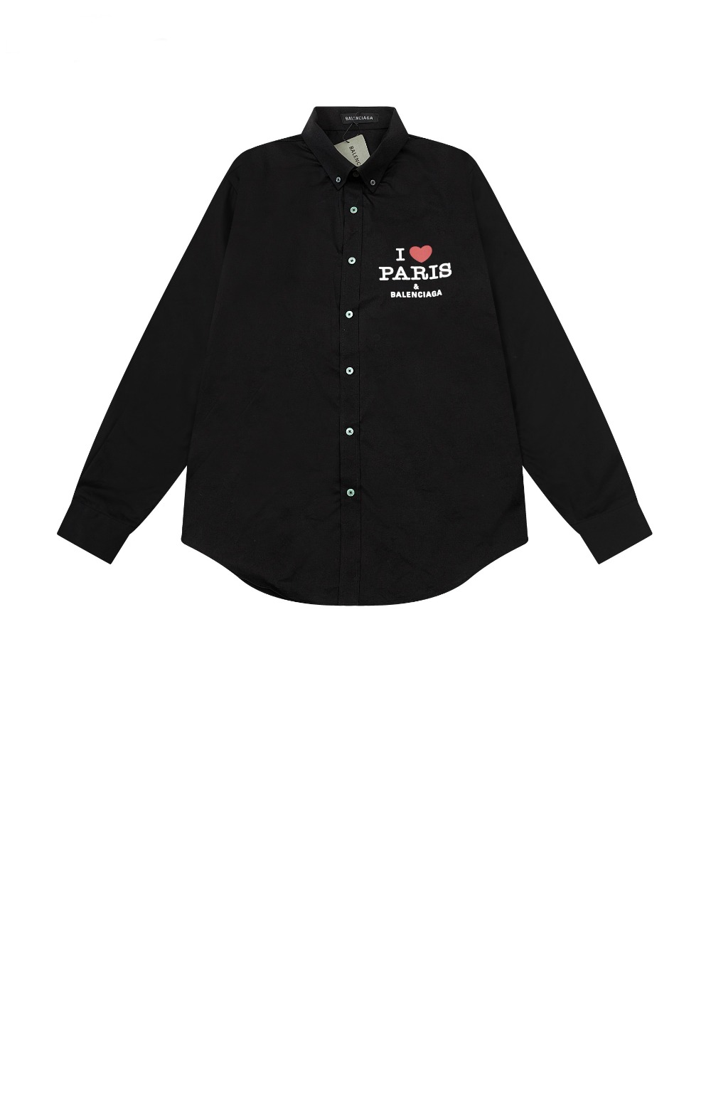 발렌시아가 로고 프린트 셔츠 톱