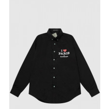 발렌시아가 로고 프린트 셔츠 톱