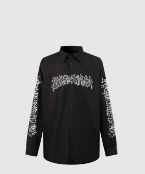 발렌시아가 로고 프린트 셔츠 톱