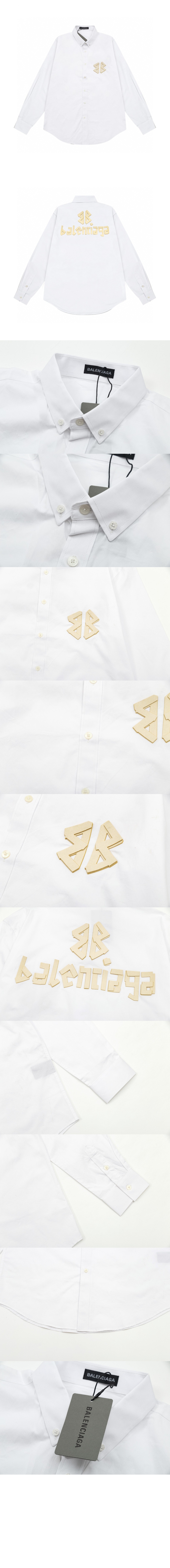 발렌시아가 로고 프린트 셔츠 톱