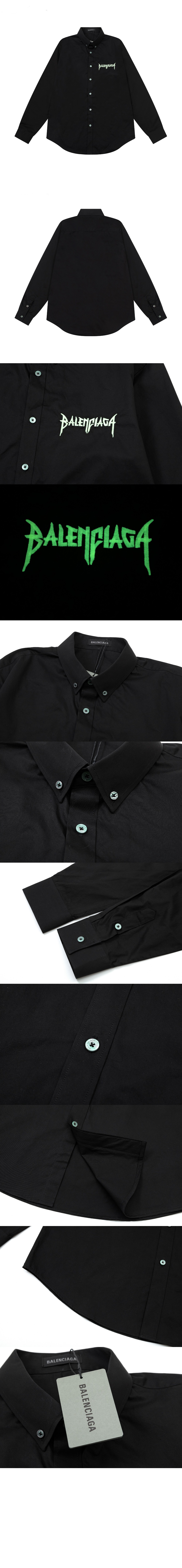 발렌시아가 로고 프린트 셔츠 톱