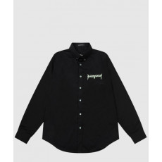 발렌시아가 로고 프린트 셔츠 톱