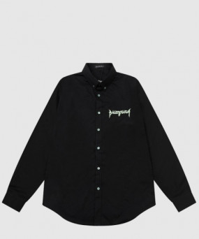 발렌시아가 로고 프린트 셔츠 톱