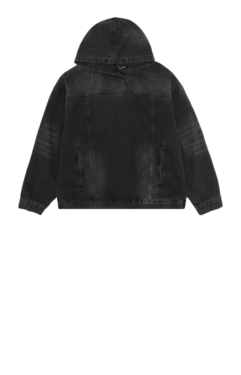 발렌시아가 로고 후드 긴팔