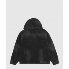 발렌시아가 로고 후드 긴팔