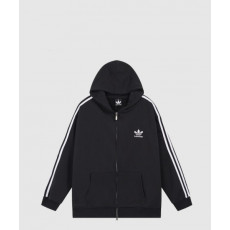 발렌시아가 코튼 저지 집업 후디