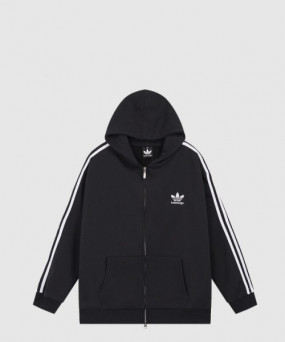 발렌시아가 코튼 저지 집업 후디