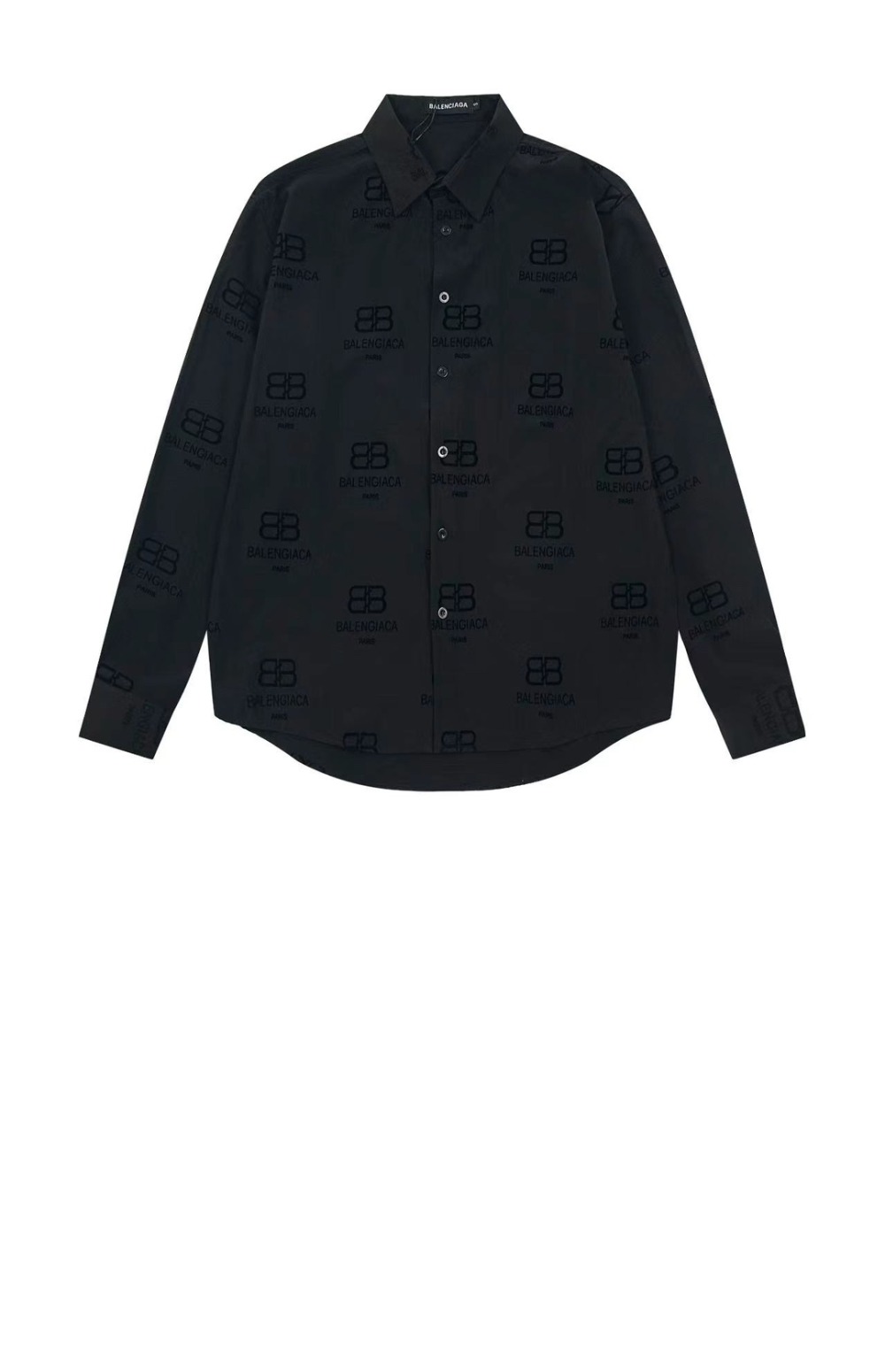 발렌시아가 로고 프린트 셔츠 톱