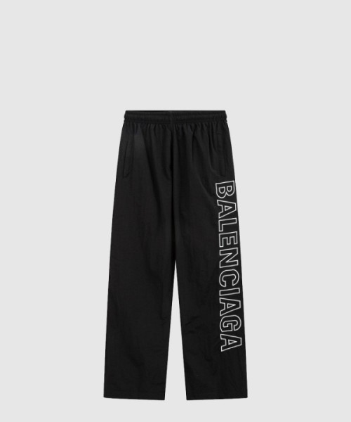 발렌시아가 로고 자수 트랙 팬츠