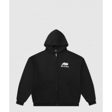 발렌시아가 프린트 코튼 저지 집업 후디