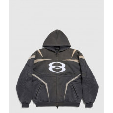 발렌시아가 유니티 스포츠 아이콘 바이커 오버사이즈 집업 후디