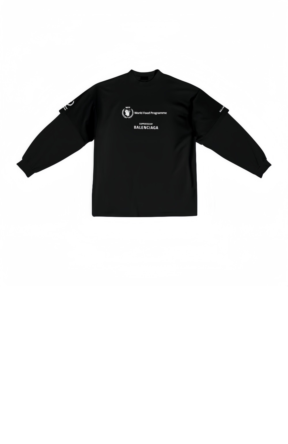 발렌시아가 니트 면 프린트 티셔츠