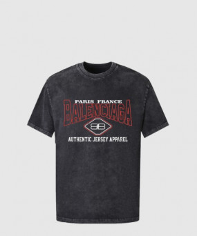 발렌시아가 로고 프린트 반팔