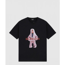 발렌시아가 로고 프린트 반팔