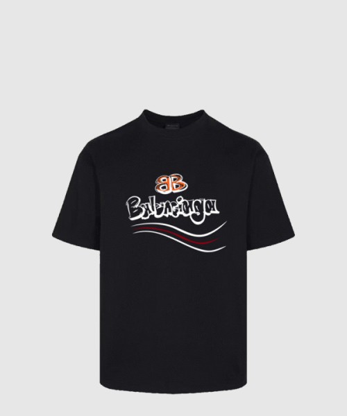 발렌시아가 로고 프린트 반팔