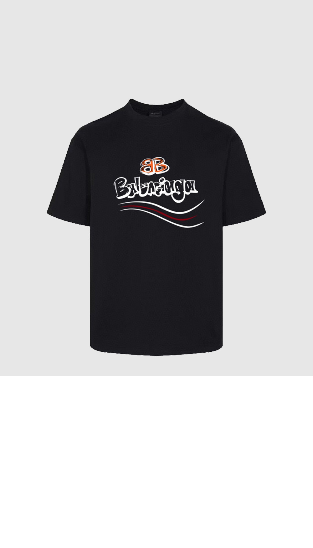 발렌시아가 로고 프린트 반팔