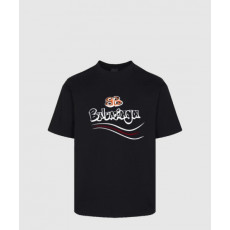 발렌시아가 로고 프린트 반팔