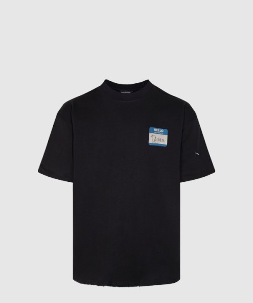 발렌시아가 로고 프린트 반팔