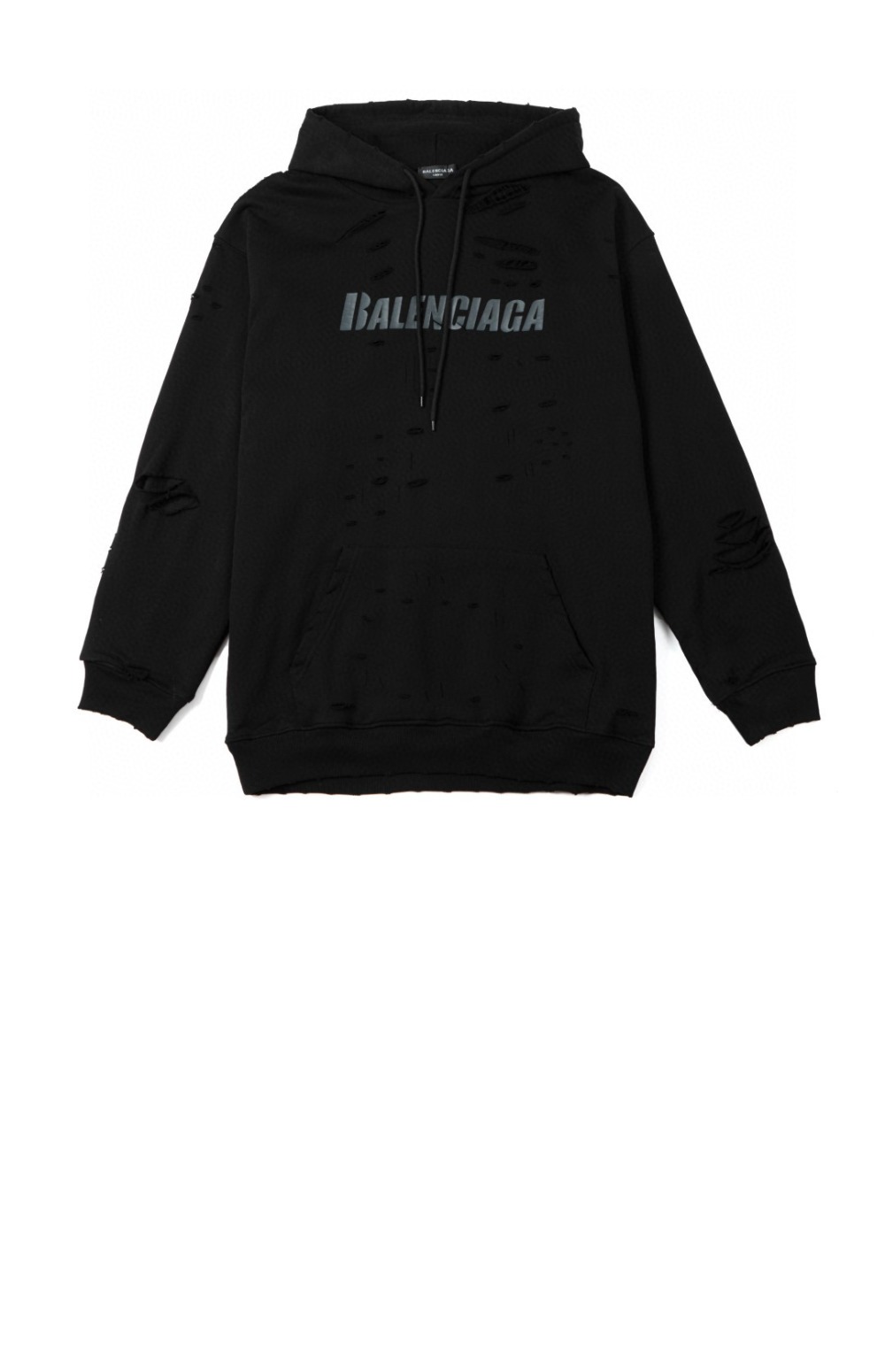 발렌시아가 로고 후드 긴팔