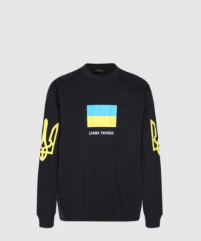 발렌시아가 로고 프린트 긴팔