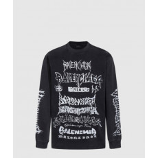 발렌시아가 로고 프린트 긴팔