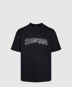 발렌시아가 로고 프린트 반팔