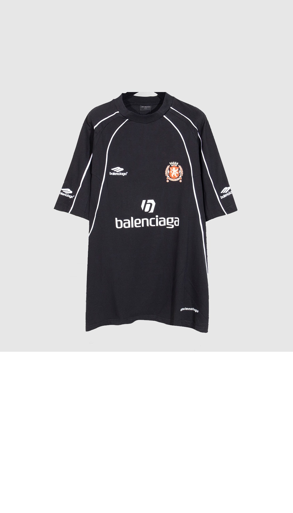 발렌시아가 로고 프린트 반팔