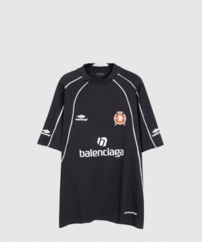 발렌시아가 로고 프린트 반팔