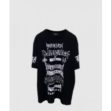 발렌시아가 로고 프린트 반팔