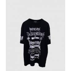 발렌시아가 로고 프린트 반팔