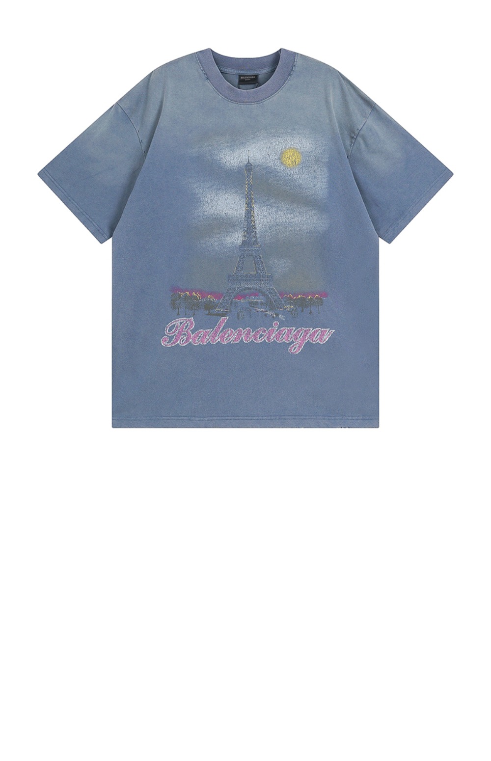 발렌시아가 로고 프린트 반팔