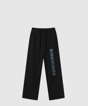 발렌시아가 로고 캐주얼 바지