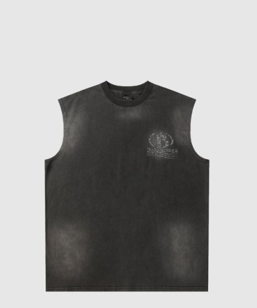 발렌시아가 로고 민소매 톱