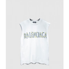 발렌시아가 로고 민소매 톱