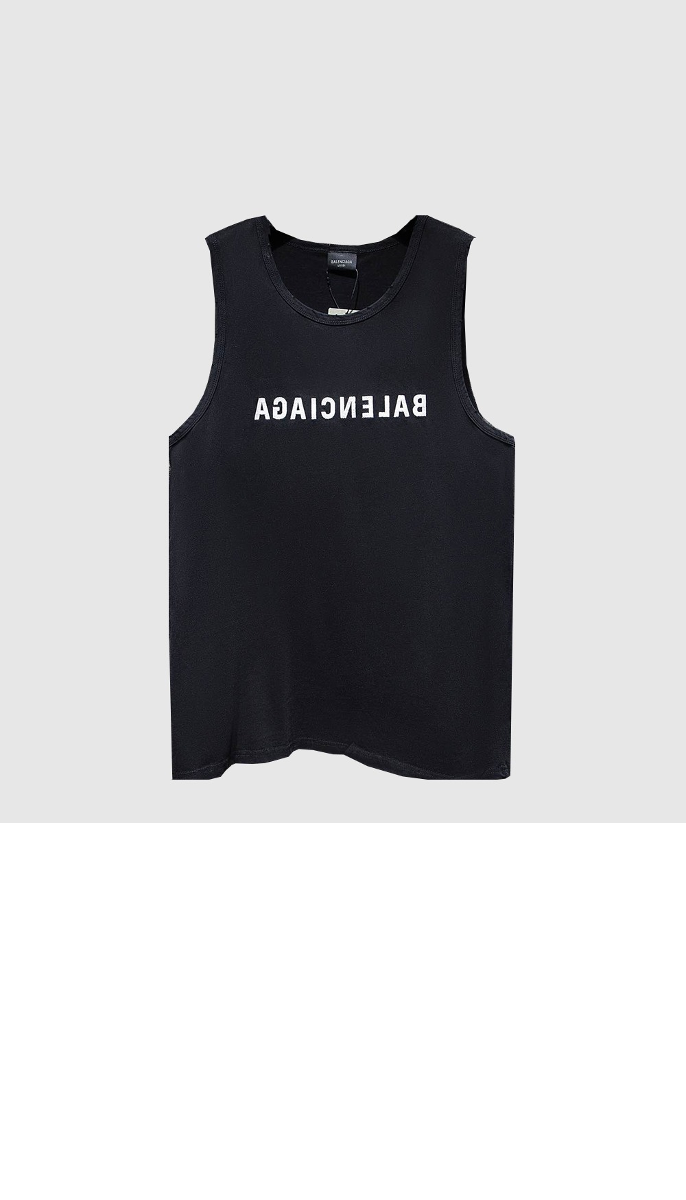 발렌시아가 로고 민소매 톱