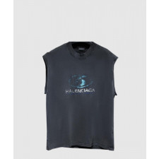 발렌시아가 로고 민소매 톱